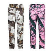 Branch Jungle Camouflage Mechanical Style Casual Trousers