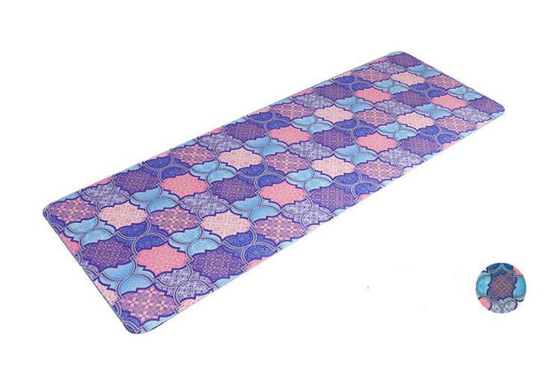 1.5mm Natural Rubber Slip-resistant Yoga Mats Yoga Blanket Folding Fitness Mat High Temperature Travel Printing Mats