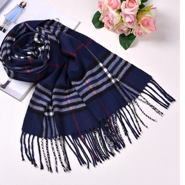 Autumn And Winter British Style Plaid Scarf Winter